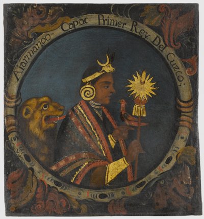 Manco Capac, primer rey inca, mediados del siglo XVIII de Peruvian School